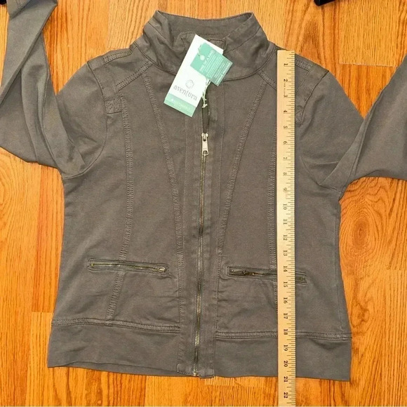 NEW Aventura Womens Small Harper Jacket Moto Zip Gunmetal Grayish Brown Taupe - Picture 14 of 14